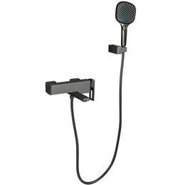 Смеситель для ванны с гарнитуром Gappo G3217-9, оружейная сталь - фото 