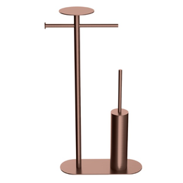 Стойка с полотенцедержателем и ёршиком Boheme Venturo 10953-CB, цвет брашированная медь - фото 