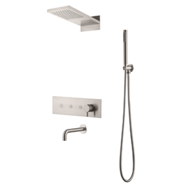 Душевая система для ванны Boheme Fusion 130-2-NB (со скрытой частью) никель - фото 