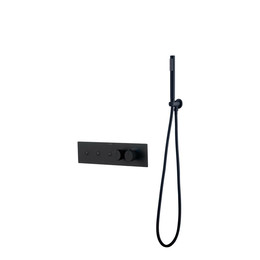 Душевая система для душа с термостатом Boheme Fusion 131-SYS-B (со скрытой частью) чёрный - фото 