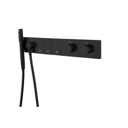 Душевая система для душа с термостатом Boheme ZODIAC 133-SYS-B (со скрытой частью) чёрный - фото 