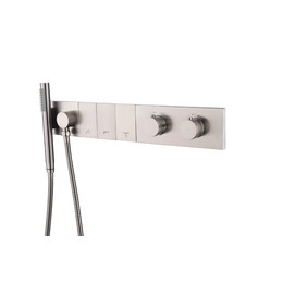 Душевая система для душа с термостатом Boheme ZODIAC 133-SYS-NB (со скрытой частью) никель - фото 