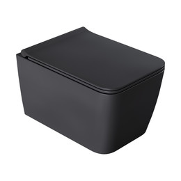 Унитаз подвесной безободковый Boheme Zen 967-SET-A с тонкой крышкой микролифт, ANTRACITE - фото 