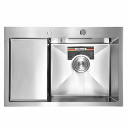 Кухонная мойка Gerhans K37851-R 1 мм, нержавеющая сталь R, Цвет производителя: нержавеющая сталь - фото 