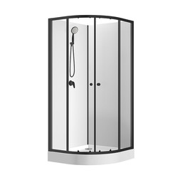 Душевая кабина Loranto Neo 100х100 см CS-21800-100, чёрный/прозрачное - фото 