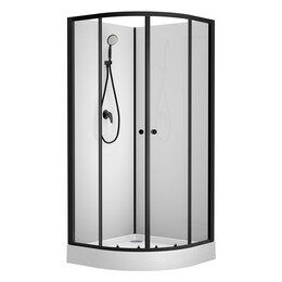 Душевая кабина Loranto Neo 100х100 см CS-21800-100, чёрный/прозрачное - фото 