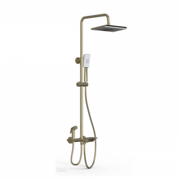 Душевая стойка с термостатом Wonzon & Woghand WW-B3310-BG, золото брашированное - фото 