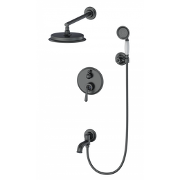 Душевая система для ванны Wonzon & Woghand Steam WW-88939008-BGM, тёмный графит брашированный - фото 