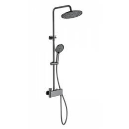 Душевая стойка с термостатом Wonzon & Woghand Muse WW-B3110-BGG, тёмный графит брашированный - фото 
