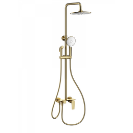 Душевая стойка с гигиеническим душем Wonzon & Woghand WW-A30874-BG, золото брашированное - фото 