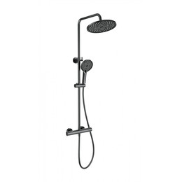 Душевая стойка с термостатом Wonzon & Woghand Inn WW-B3013-T1-BGG, тёмный графит брашированный - фото 