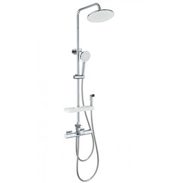 Душевая стойка с термостатом и гигиеническим душем Wonzon & Woghand Plate WW-C3017-A1-CR - фото 