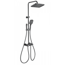 Душевая стойка с термостатом Wonzon & Woghand Muse WW-B3112-BGG, тёмный графит брашированный - фото 