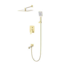 Душевая система для ванны Wonzon & Woghand Flex WW-88939072-BG, золото брашированное - фото 