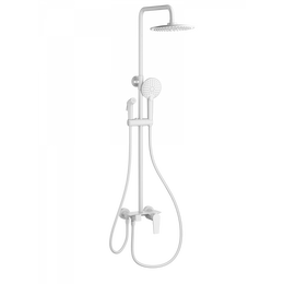 Душевая стойка с гигиеническим душем Wonzon & Woghand WW-A30874-MW, белый матовый - фото 