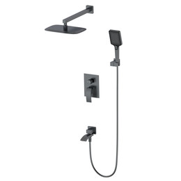 Душевая система для ванны Wonzon & Woghand Fit WW-88939009A-BGM, тёмный графит брашированный - фото 