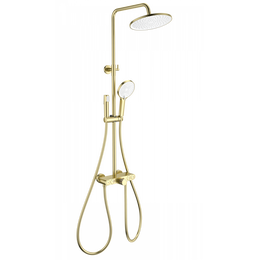 Душевая стойка с термостатом Wonzon & Woghand Muse WW-B4113-BG, золото брашированное - фото 