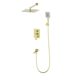 Душевая система для ванны Wonzon & Woghand Edge WW-88939003-BG, золото брашированное - фото 