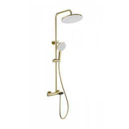 Душевая стойка с термостатом Wonzon & Woghand Muse WW-B2091-A-BG, золото брашированное - фото 