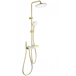 Душевая стойка с термостатом Wonzon & Woghand Muse WW-B3580-BG, золото брашированное - фото 