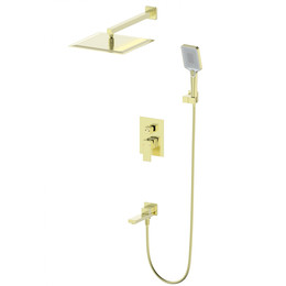 Душевая система для ванны Wonzon & Woghand Cube WW-88939016-BG, золото брашированное - фото 