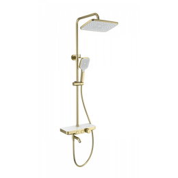 Душевая стойка с термостатом Wonzon & Woghand WW-B3099-A-BG, золото брашированное - фото 