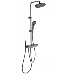 Душевая стойка с термостатом Wonzon & Woghand Muse WW-B3580-BGG, тёмный графит брашированный - фото 