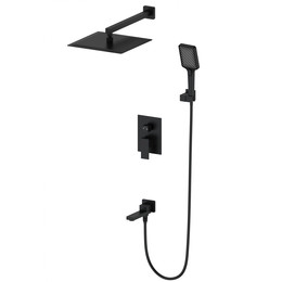Душевая система для ванны Wonzon & Woghand Cube WW-88939016-MB, чёрный матовый - фото 