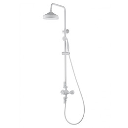 Душевая стойка с термостатом Wonzon & Woghand Retro WW-B3041-MW, белый матовый - фото 