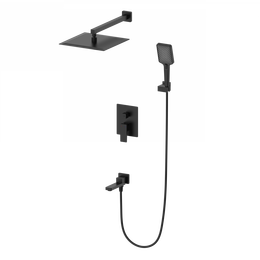 Душевая система для ванны Wonzon & Woghand Cube 2.0 WW-88087068-MB, чёрный матовый - фото 