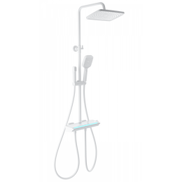 Душевая стойка с термостатом Wonzon & Woghand Muse WW-B4174-MW, белый матовый - фото 