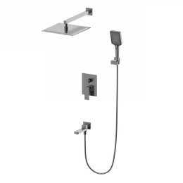 Душевая система для ванны Wonzon & Woghand Cube 2.0 WW-88087068-BGM, тёмный графит брашированный - фото 