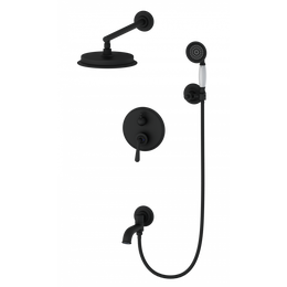 Душевая система для ванны Wonzon & Woghand Steam WW-88939008-MB, чёрный матовый - фото 