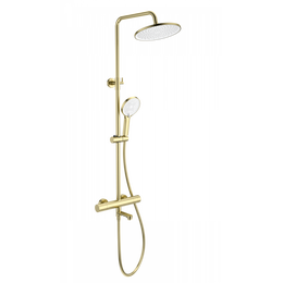 Душевая стойка с термостатом Wonzon & Woghand WW-B3069-BG, золото брашированное - фото 