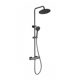 Душевая стойка с термостатом Wonzon & Woghand Neo WW-B3035-A-BGG, тёмный графит брашированный - фото 