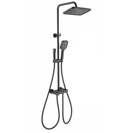 Душевая стойка с термостатом Wonzon & Woghand Muse WW-B3112-MB, чёрный матовый - фото 