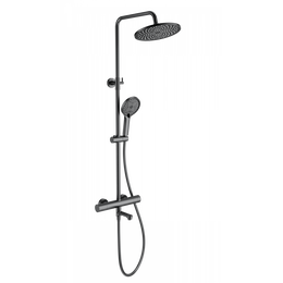 Душевая стойка с термостатом Wonzon & Woghand WW-B3069-BGG, тёмный графит брашированный - фото 