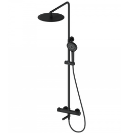 Душевая стойка с термостатом Wonzon & Woghand WW-88739902-MB, чёрный матовый - фото 