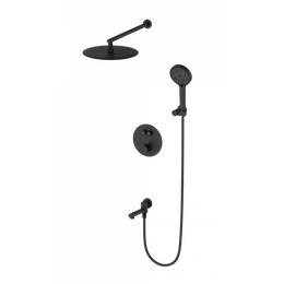 Душевая система для ванны с термостатом Wonzon & Woghand Stick WW-88929010-MB, чёрный матовый - фото 