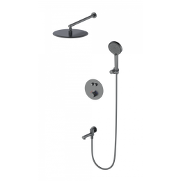 Душевая система для ванны с термостатом Wonzon & Woghand Stick WW-88929010-BGM, тёмный графит брашированный - фото 