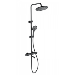 Душевая стойка с термостатом Wonzon & Woghand WW-B3069-MB, чёрный матовый - фото 