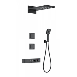 Душевая система для душа с термостатом Wonzon & Woghand WW-D4538-A-MB, чёрный матовый - фото 