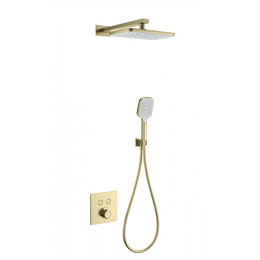 Душевая система для душа с термостатом Wonzon & Woghand WW-D2017-B-BG, золото брашированное - фото 