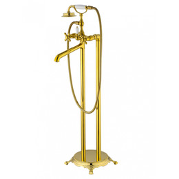 Смеситель для ванны напольный Wonzon & Woghand Retro WW-88649020-PG, золото - фото 