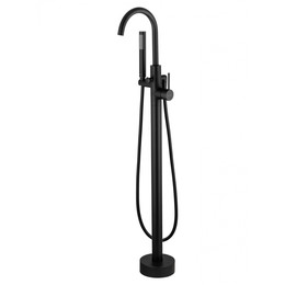 Смеситель для ванны напольный Wonzon & Woghand Stick WW-88649017-MB, чёрный - фото 