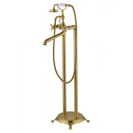 Смеситель для ванны напольный Wonzon & Woghand Retro WW-88649020-BG, золото - фото 