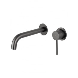 Смеситель для раковины настенный Wonzon & Woghand Stick WW-88869017-BGM (со скрытой частью) тёмный графит - фото 