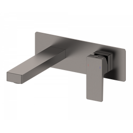 Смеситель для раковины настенный Wonzon & Woghand Cube 2.0 WW-88869068-BGM (со скрытой частью) тёмный графит - фото 