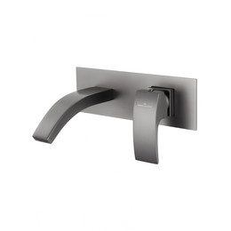 Смеситель для раковины настенный Wonzon & Woghand Fit WW-88869009-BGM (со скрытой частью) тёмный графит - фото 