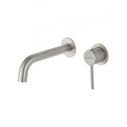 Смеситель для раковины настенный Wonzon & Woghand Stick WW-88869017-BN (со скрытой частью) никель - фото 